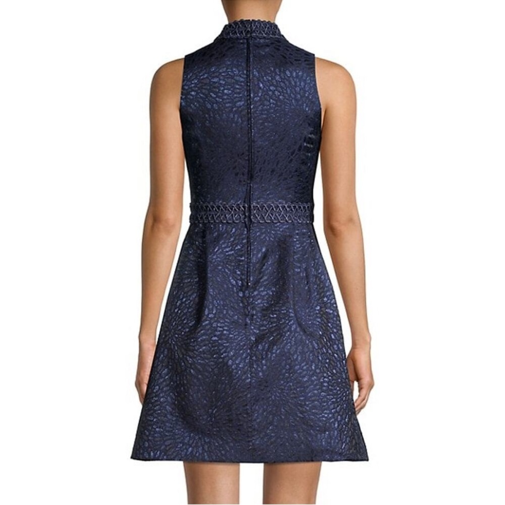 Lilly Pulitzer Franci Sleeveless Mini Dress in True Navy Jacquard | NWT Size 4 - Picture 4 of 14